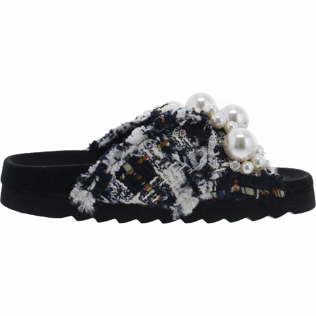 Brand new ๐งจ Steve Madden Amie ๐ฉ Womens Boucle Embellished Footbed ๐ฉด Sandals ๐ - Image 2