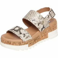 Cheapest ⌛ Steve Madden Brenda 👩 Womens Leather Wedge 🩴 Sandals 👏
