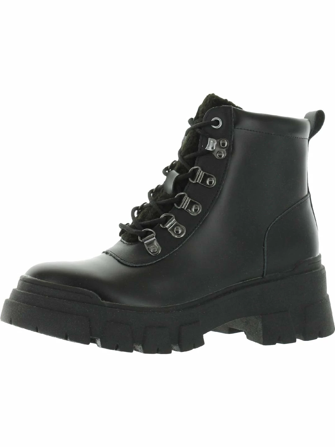 Coupon ๐ Steve Madden Loading ๐ฉ Womens Leather Lugged Sole Combat & Lace-up ๐ฅพ Boots ๐งจ