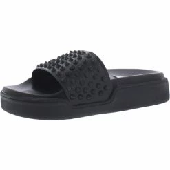 Cheapest 🌟 Steve Madden Endorse 👩 Womens Faux Leather Studded Slide 🩴 Sandals 💯