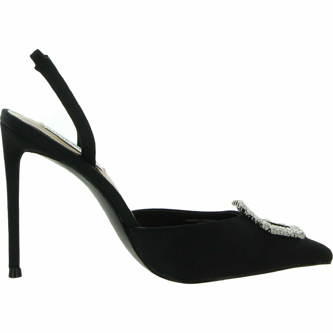Cheapest 😉 Steve Madden Vionnet 👩 Womens Satin Rhinestone Slingback 👠 Heels 🎁 - Image 2