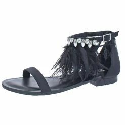 Promo 🧨 Steve Madden Adore 👩 Womens Feathered Open Toe 👗 Dress 🩴 Sandals 💯