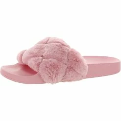 Best deal โญ Steve Madden Snooze ๐ฉ Womens Faux Fur Slip On Pool Slides ๐ฏ