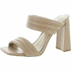 Cheap 🔔 Steve Madden Tahani 👩 Womens Faux Leather Slip On Slide 🩴 Sandals 😍