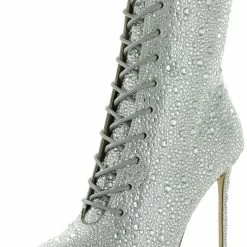 Best deal 😉 Steve Madden Valency R 👩 Womens Rhinestones Stilettos Ankle 🥾 Boots 🔥