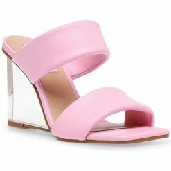 Coupon 🔥 Steve Madden ISA Wedge 🩴 Sandals 👩 Womens Slip On Open Toe Wedge 🩴 Sandals 🧨