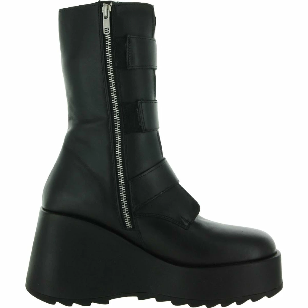 Hot Sale ๐ Steve Madden Primrose ๐ฉ Womens Leather Chunky Wedge ๐ฅพ Boots ๐ - Image 3