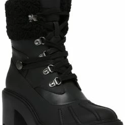 Best deal ๐ Steve Madden Northern ๐ฉ Womens Faux Fur Lug Sole Combat & Lace-up ๐ฅพ Boots ๐