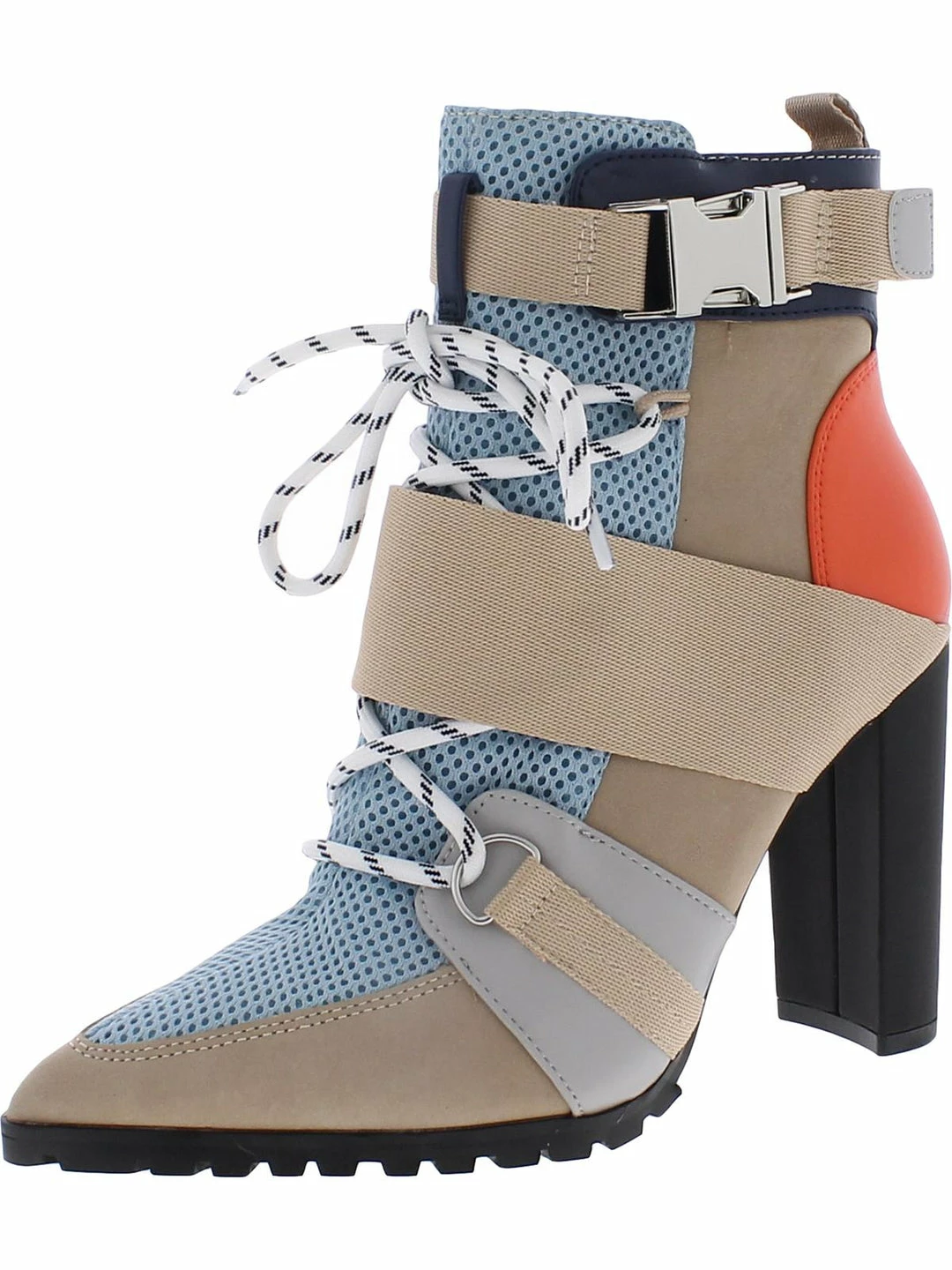 New ๐ฏ Steve Madden Illusion ๐ฉ Womens Mesh Pointed Toe Ankle ๐ฅพ Boots ๐