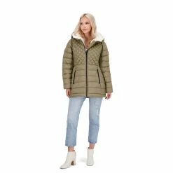 Best deal 🛒 Steve Madden Cozy Lined Glacier Shield 👩 Womens Cozy Quilted Glacier Shield 🧥 Coat ✔️