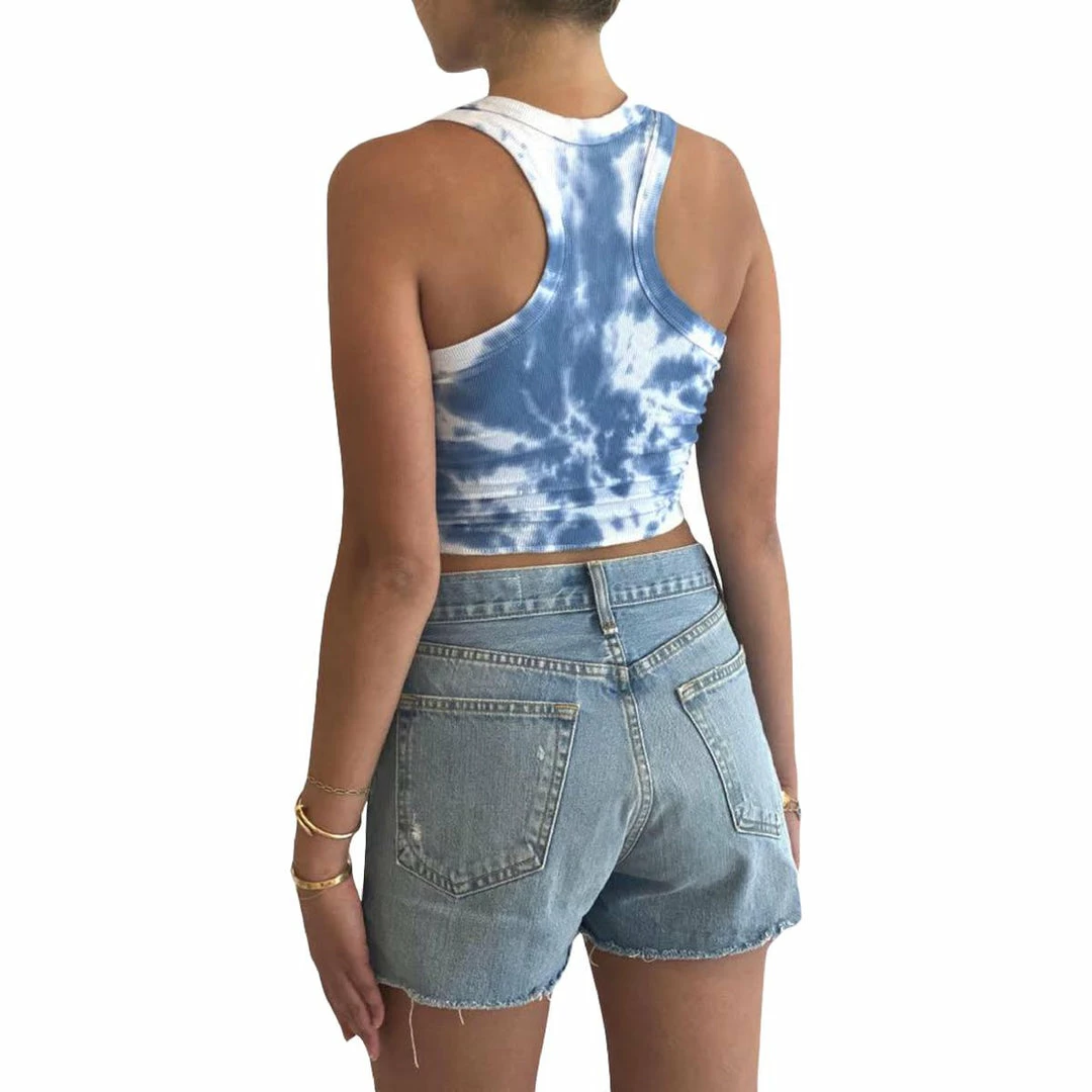 Cheap ✔️ Steve Madden 👩 Womens Tie-Dye Crop Tank Top 🥰 - Image 2