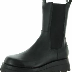 Hot Sale 🥰 Steve Madden Explorer 👩 Womens Leather Chunky Mid-Calf 🥾 Boots 🤩