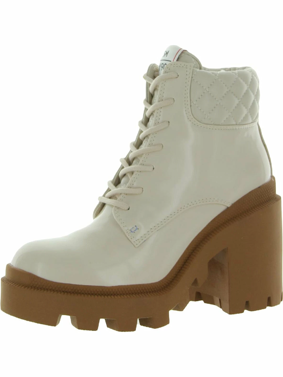 Deals ⭐ Steve Madden Aryn 👩 Womens Patent Quilted Booties 🎉