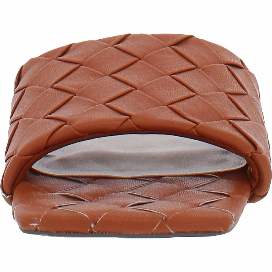 Hot Sale 😀 Steve Madden Melyza 👩 Womens Leather Square Toe Slide 🩴 Sandals 😍 - Image 2