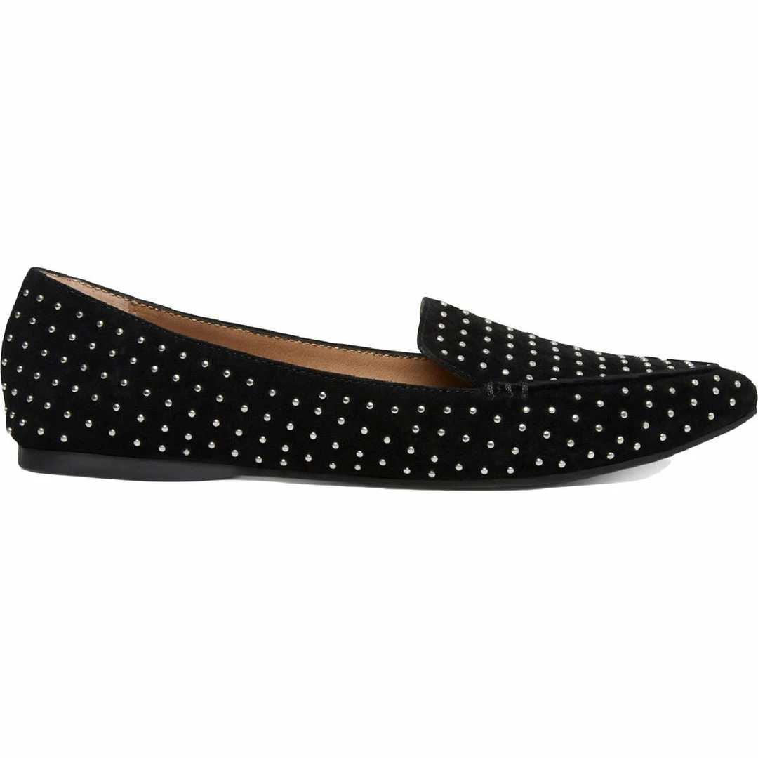 Flash Sale 🔥 Steve Madden Feather 👩 Womens Faux Leather Pointed Toe Smoking Loafers ⌛ - Image 2