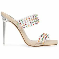 Best Sale 🎁 Steve Madden Lunna 👩 Womens Studded Stiletto 👠 Heels 💯