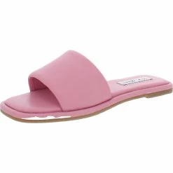 New 👏 Steve Madden Clydee Slide 👩 Womens Leather Casual Flatform 🩴 Sandals 👍