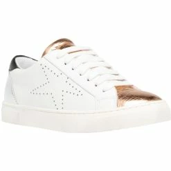 Best Sale ✨ Steve Madden Rezume 👩 Womens Leather Distressed Fashion 👟 Sneakers ⌛