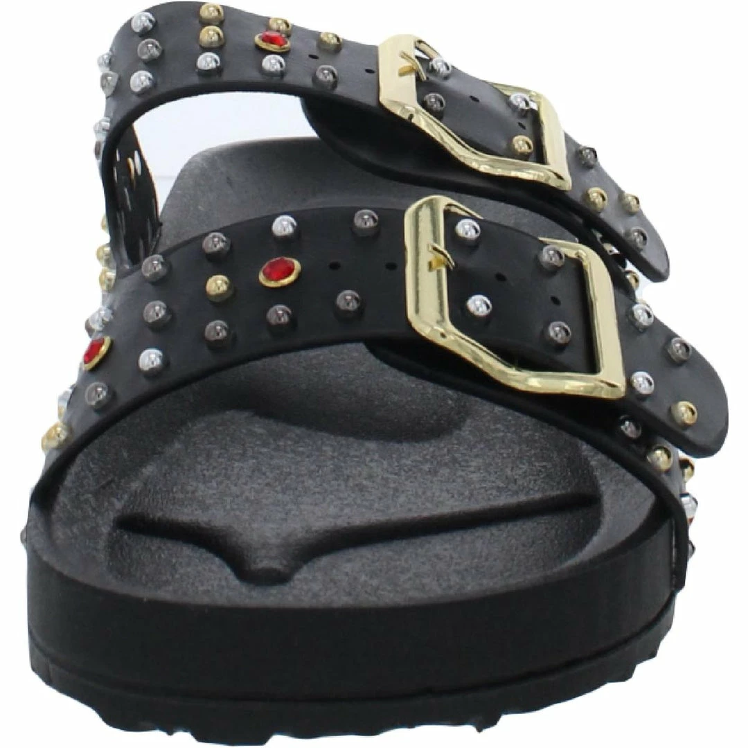 Best Sale ๐คฉ Steve Madden Teddy S ๐ฉ Womens Rhinestones Studded Footbed ๐ฉด Sandals ๐ฏ - Image 3