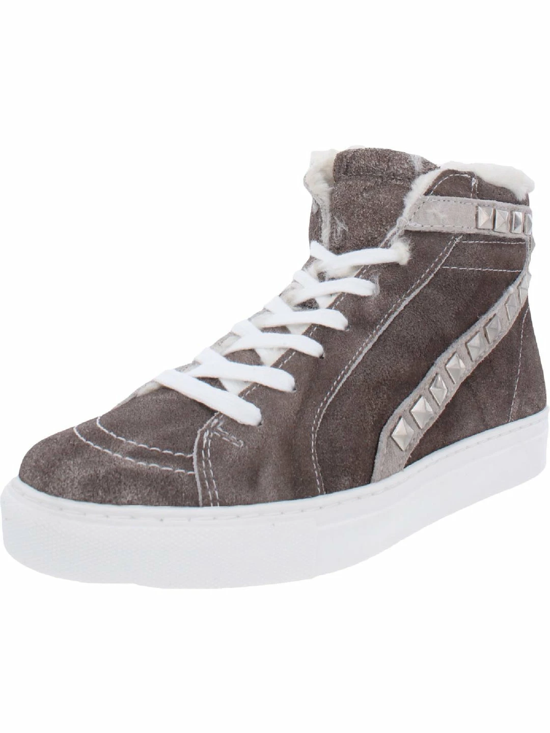 Best deal 🤩 Steve Madden Tracey 👩 Womens Studded Lace-up High Top 👟 Sneakers 😉