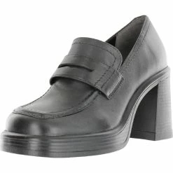 Deals โ๏ธ Steve Madden Fulfill ๐ฉ Womens Leather Square Toe Loafer ๐ Heels ๐งจ