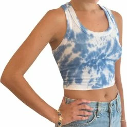 Cheap ✔️ Steve Madden 👩 Womens Tie-Dye Crop Tank Top 🥰