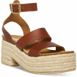 Brand new ๐ฅ Steve Madden Kelton ๐ฉ Womens Leather Ankle Strap Platform ๐ฉด Sandals ๐