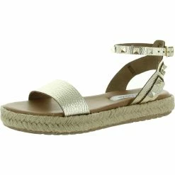 Hot Sale 🥰 Steve Madden Ultimate 👩 Womens Leather Studded Espadrilles ⭐