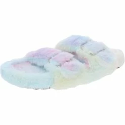 Cheapest 🤩 Steve Madden Around 👩 Womens Buckle Faux Fur Slide Slippers ⌛