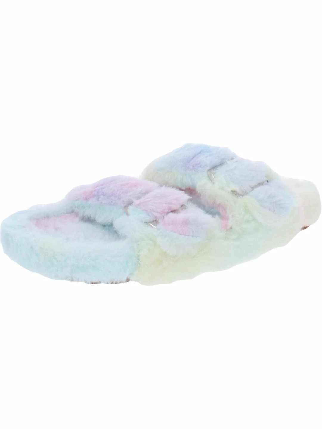 Cheapest ๐คฉ Steve Madden Around ๐ฉ Womens Buckle Faux Fur Slide Slippers โ