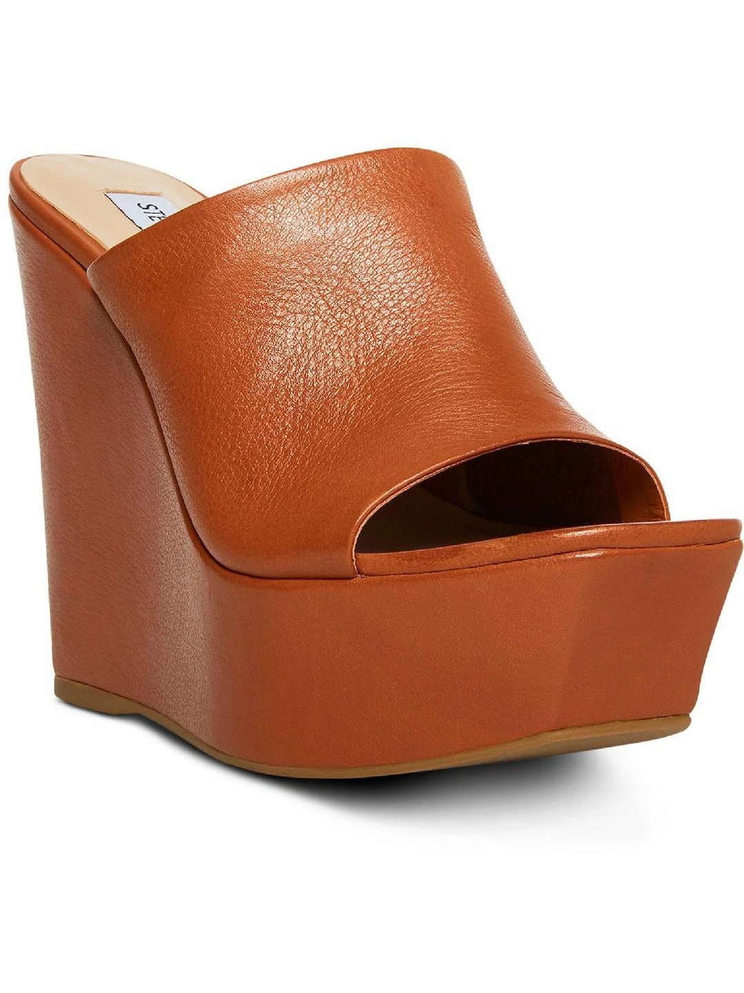 Flash Sale โ Steve Madden Barona ๐ฉ Womens Leather Open Toe Wedge ๐ฉด Sandals โญ