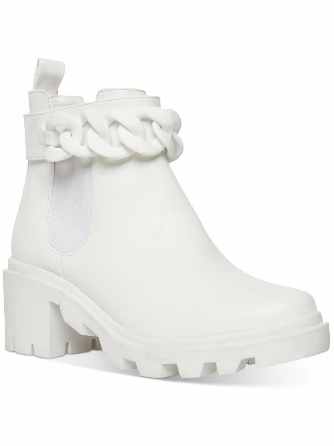 Coupon 💯 Steve Madden Amulet 👩 Womens Chain Block Heel Ankle 🥾 Boots ❤️