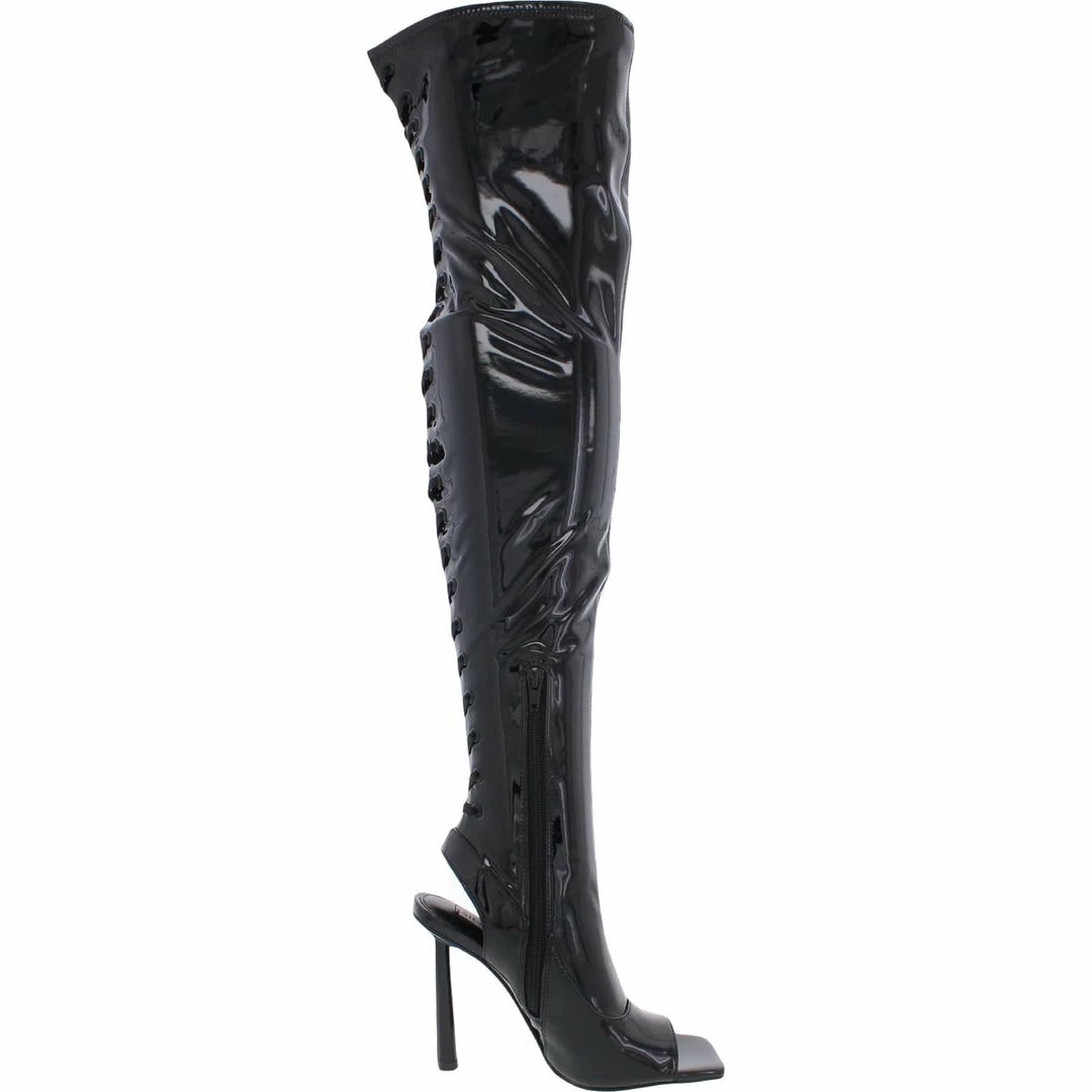 Coupon โ๏ธ Steve Madden Kitty ๐ฉ Womens Open Toe Lace Up Thigh-High ๐ฅพ Boots ๐ฏ - Image 2