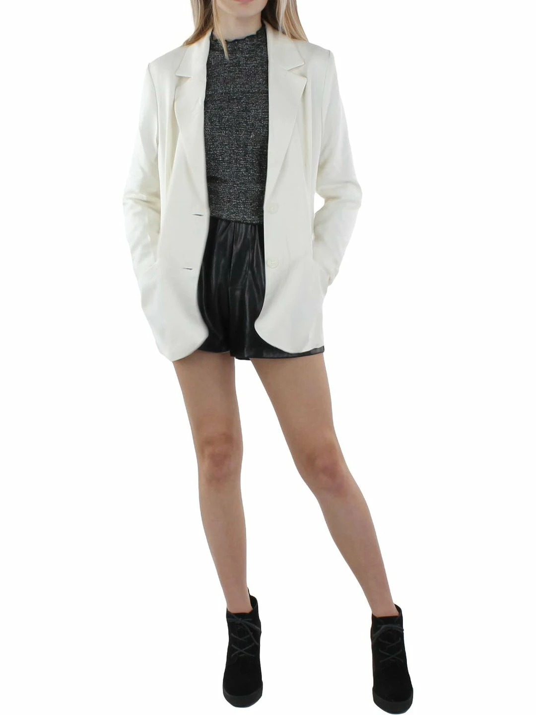 Cheapest ๐ Steve Madden ๐ฉ Womens Notch Lapel Suit Separate Two-Button Blazer ๐