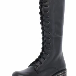 Cheap 👏 Steve Madden Lakewood 👩 Womens Leather Studded Knee-High 🥾 Boots 🎉