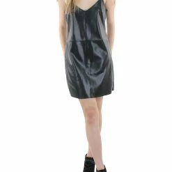 Buy 👏 Steve Madden 👩 Womens Faux Leather Short Mini 👗 Dress ⭐