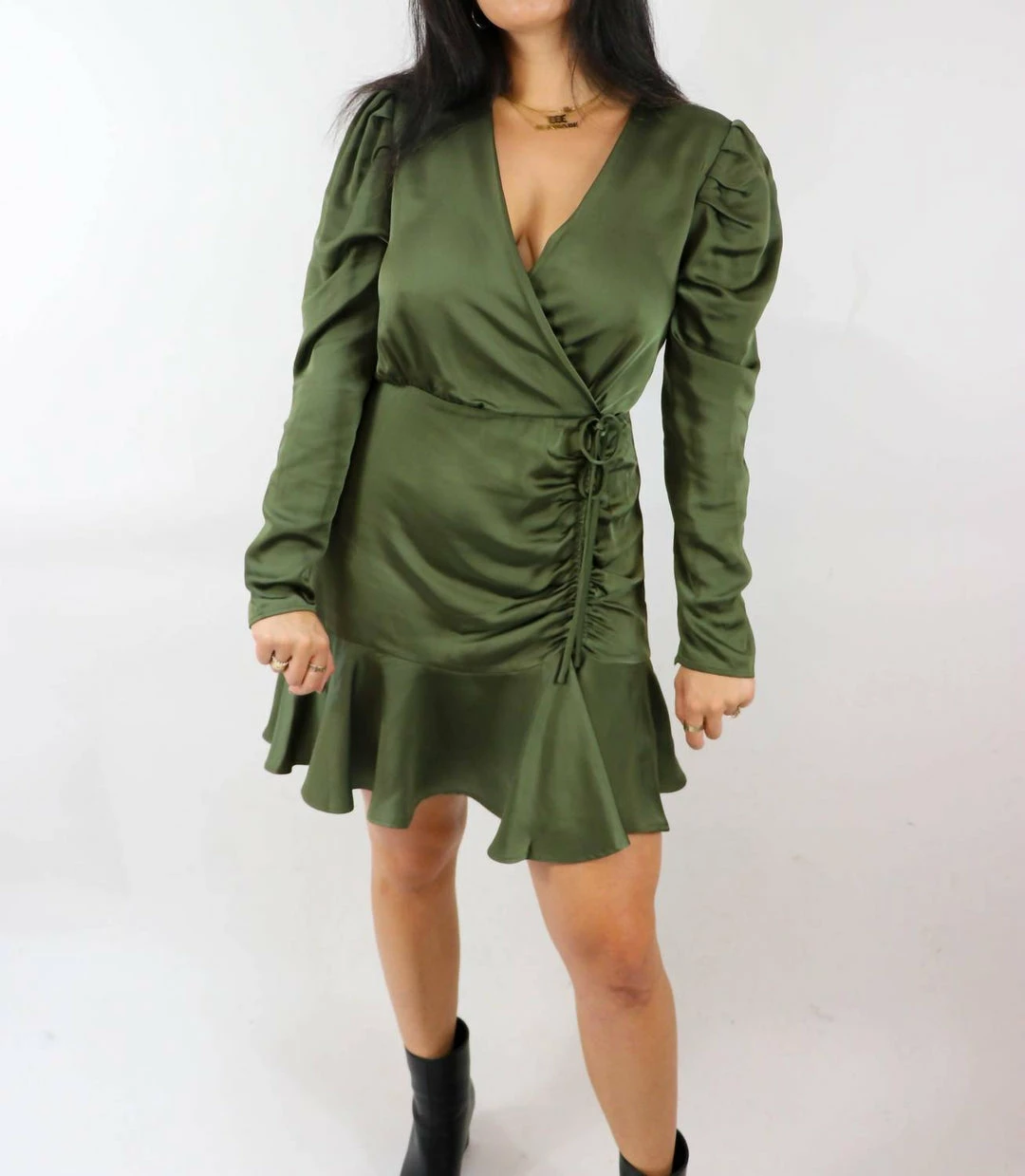 Best deal 🤩 Steve Madden Nyla 👗 Dress in Olive 😉 - Image 4