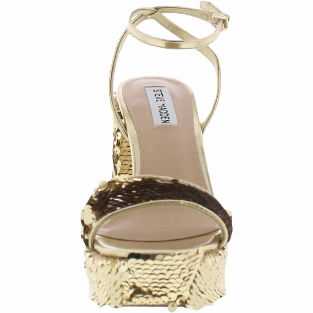 Promo ๐ Steve Madden Lessa S ๐ฉ Womens Sequined Ankle Strap Platform ๐ฉด Sandals ๐ - Image 3