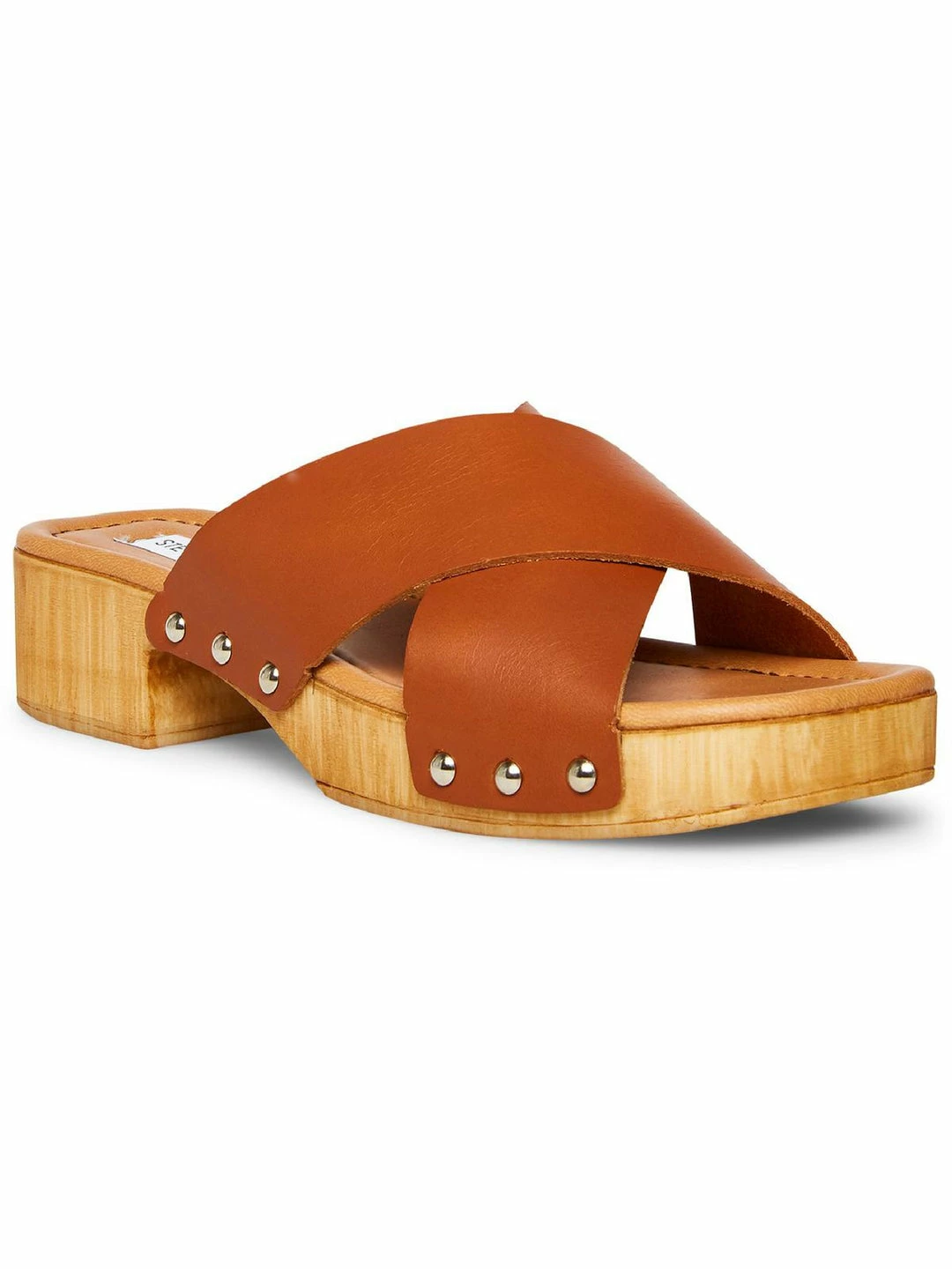 Budget ๐ Steve Madden ๐ฉ Womens Leather Studded Heel ๐ฉด Sandals ๐