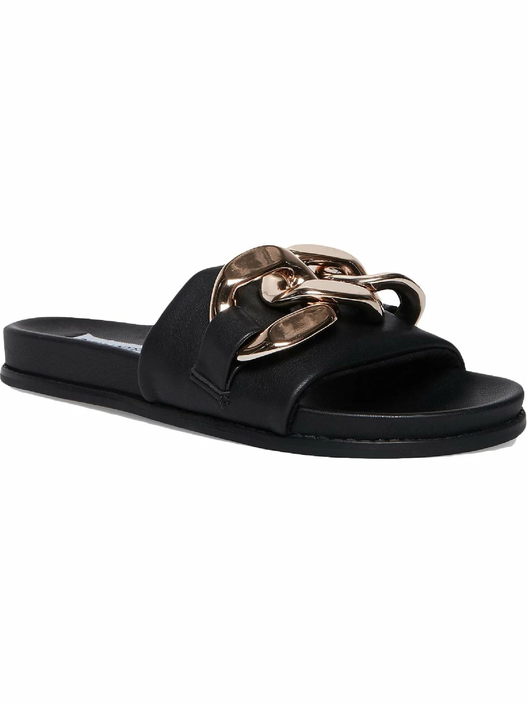 Budget โ๏ธ Steve Madden Delay ๐ฉ Womens Chain Slip On Slide ๐ฉด Sandals ๐ฅ
