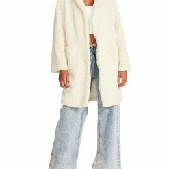 Buy 😀 Steve Madden 👩 Womens Faux Fur Cozy Teddy 🧥 Coat 🥰