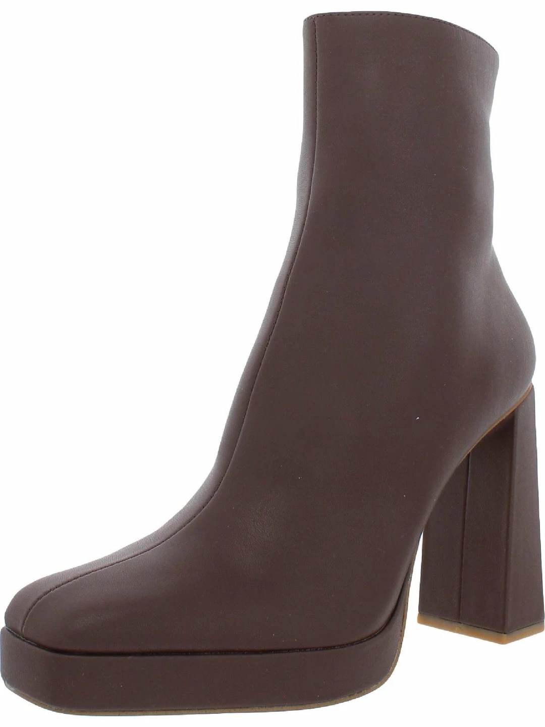 New 🛒 Steve Madden Felicity 👩 Womens Faux Leather Square Toe Ankle 🥾 Boots 🎉