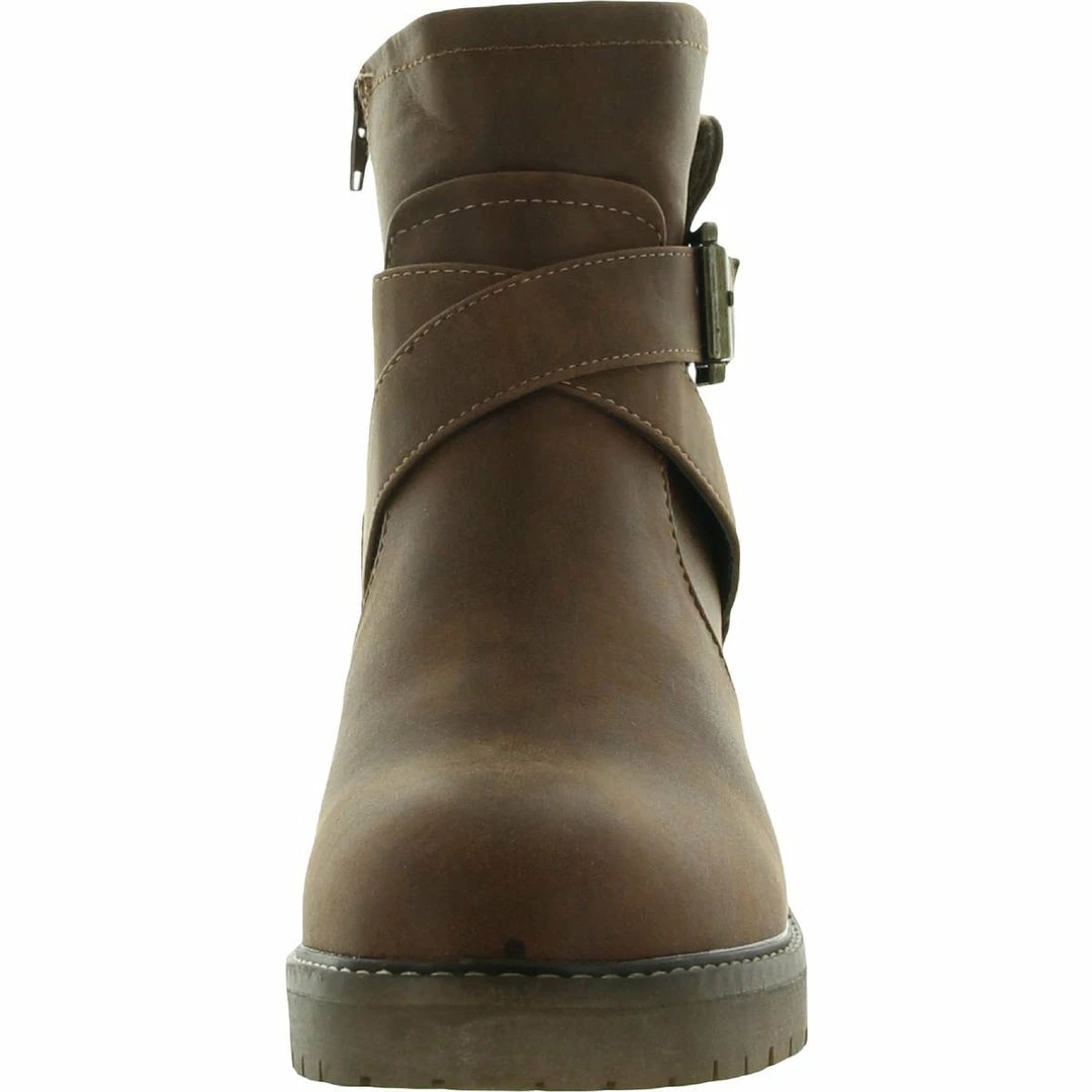 Deals ๐งจ Steve Madden Vanessah ๐ฉ Womens Leather Block Heel Ankle ๐ฅพ Boots ๐ฅ - Image 3