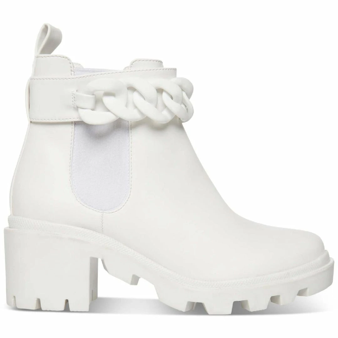 Coupon 💯 Steve Madden Amulet 👩 Womens Chain Block Heel Ankle 🥾 Boots ❤️ - Image 2