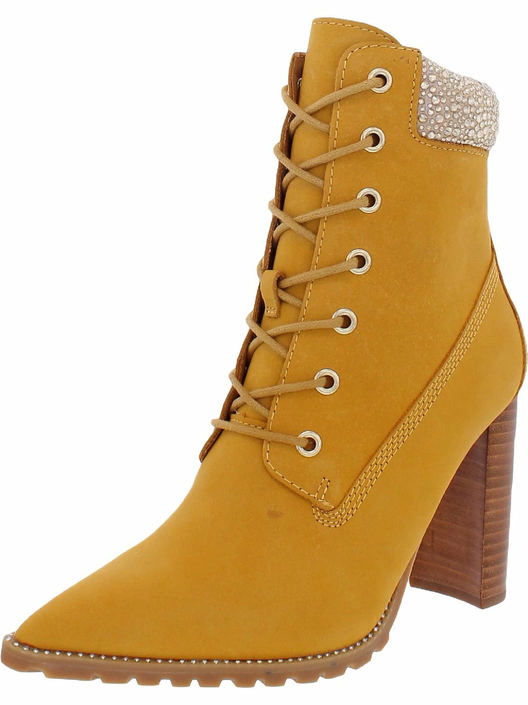 Best deal โค๏ธ Steve Madden Karmen ๐ฉ Womens Leather Pointed Toe Ankle ๐ฅพ Boots ๐
