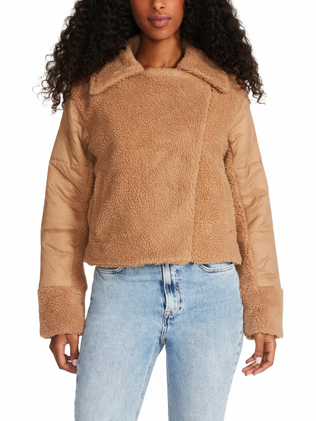 Hot Sale 😍 Steve Madden 👩 Womens Faux Fur Short Puffer Jacket 👍 - Image 5