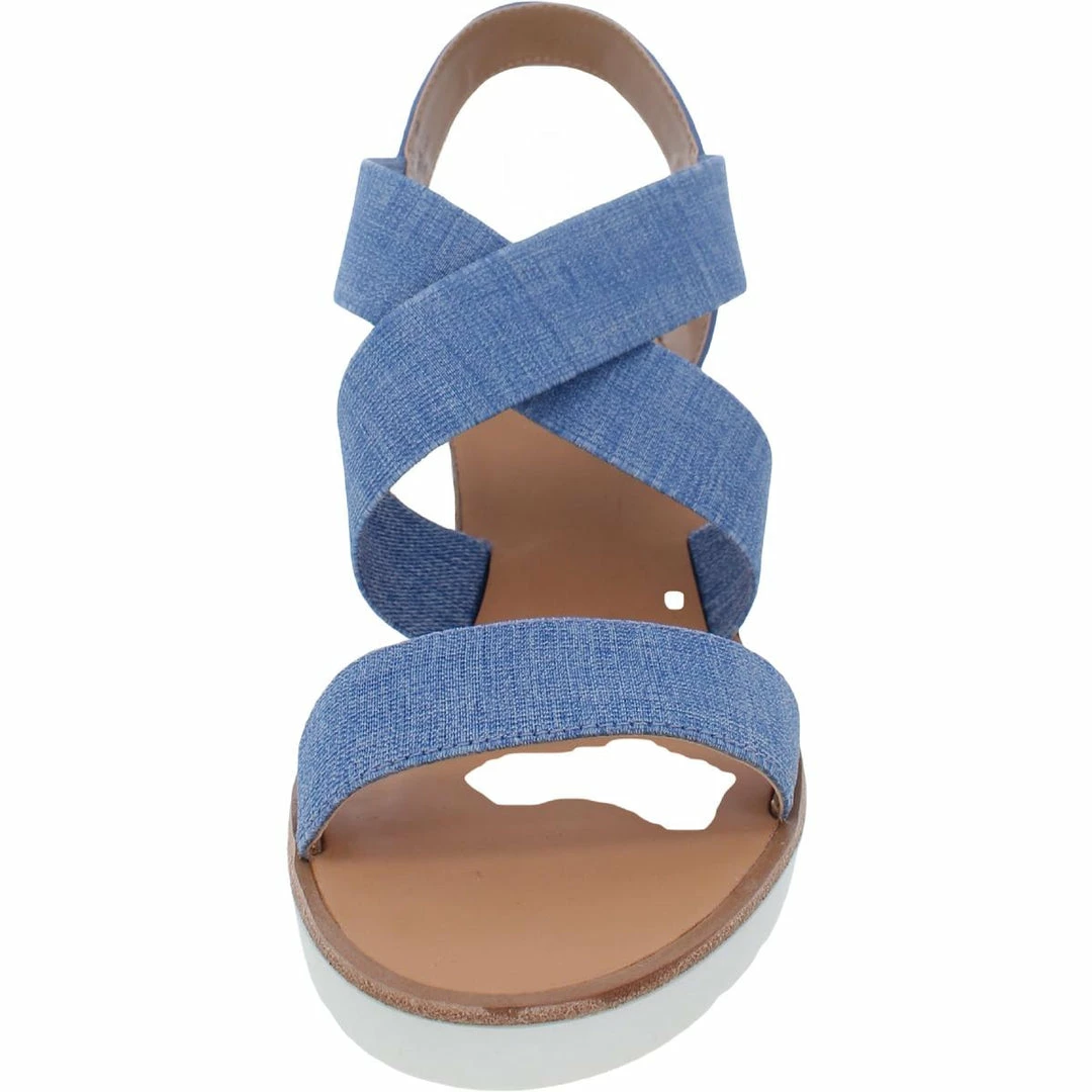 Flash Sale ⌛ Steve Madden Fetching 👩 Womens Leather Open Toe Wedge 🩴 Sandals 😉 - Image 3