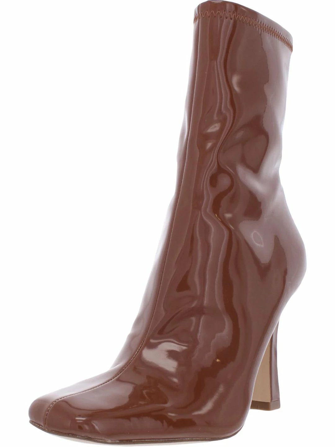 Cheapest 😉 Steve Madden Tabatha 👩 Womens Patent Square Toe Mid-Calf 🥾 Boots 🥰