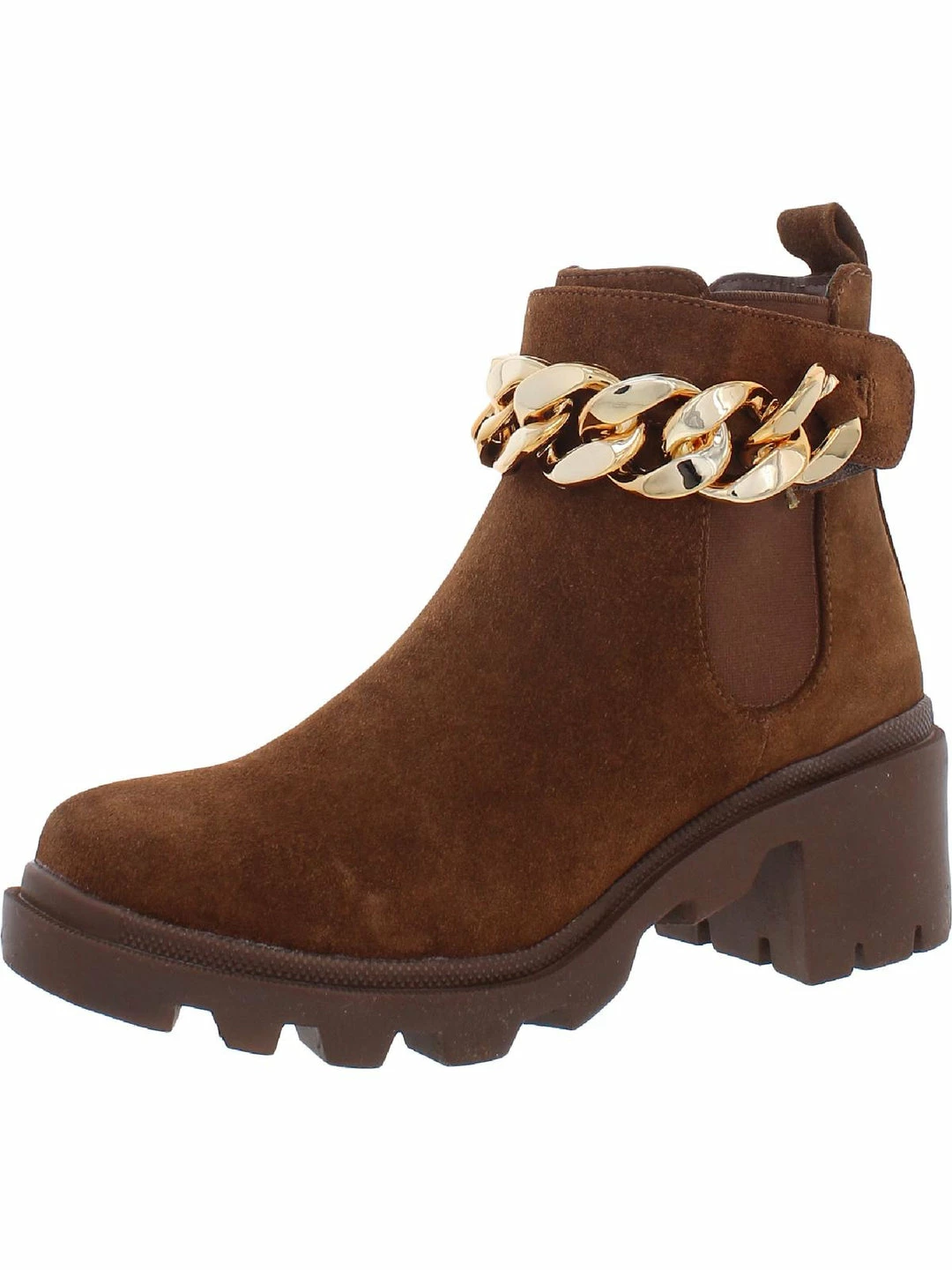 Coupon 💯 Steve Madden Amulet 👩 Womens Chain Block Heel Ankle 🥾 Boots ❤️ - Image 5