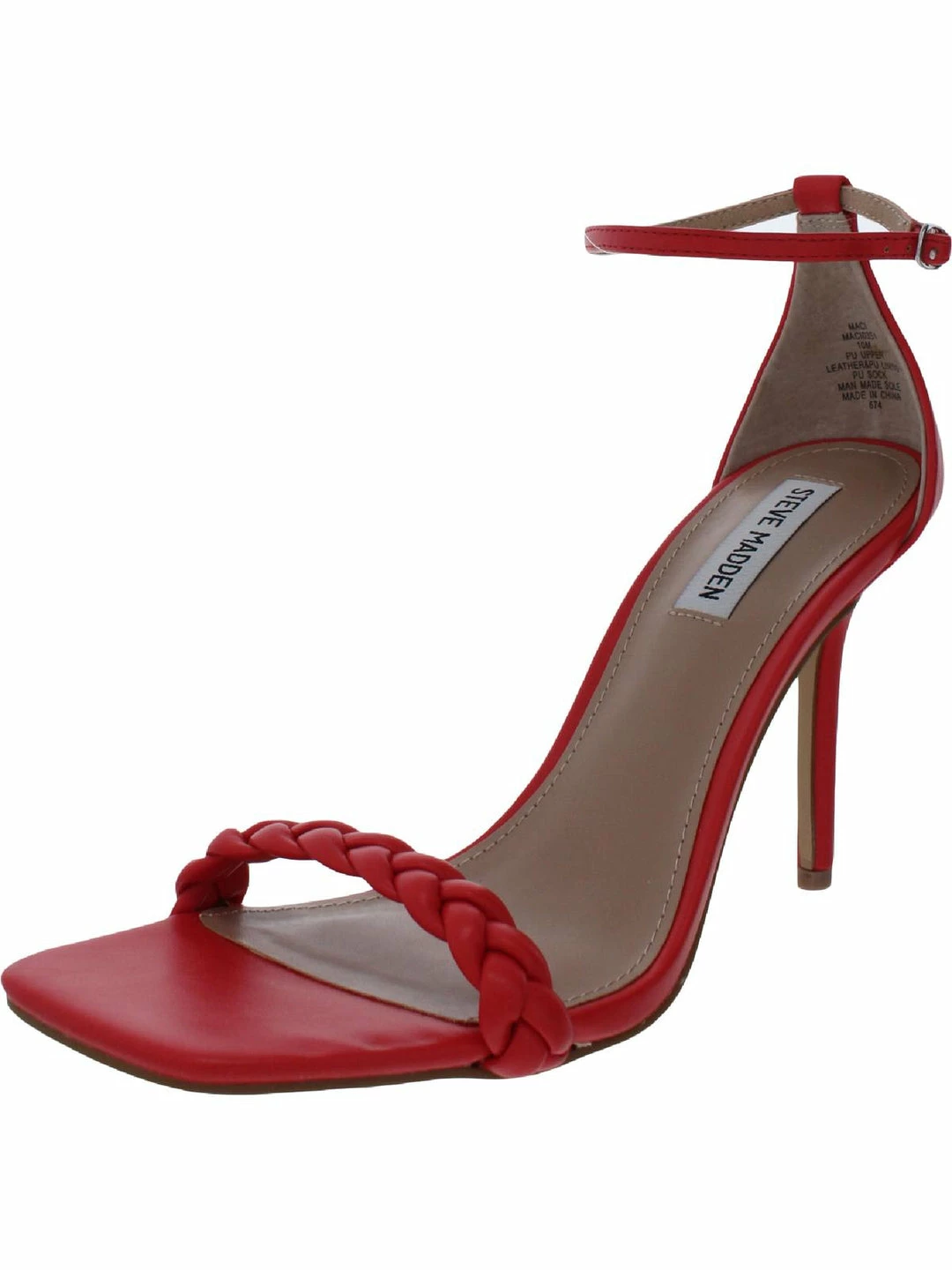 Coupon โ Steve Madden Maci ๐ฉ Womens Leather Braided Heel ๐ฉด Sandals โ